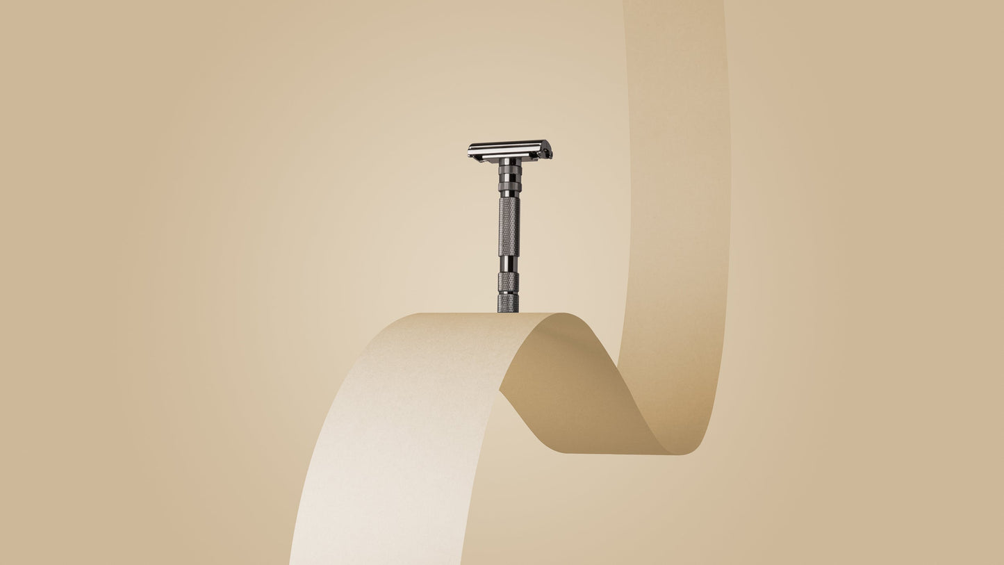 Rockwell T2 Adjustable Safety Razor - Gunmetal (Twist-to-Open)