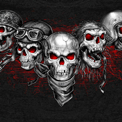Men's Five Skull Zip Up Hoodie