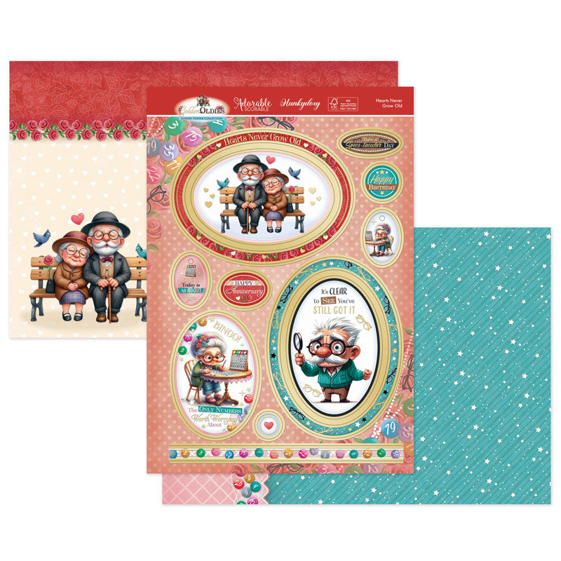 Hearts Never Grow Old Luxury Topper Set
