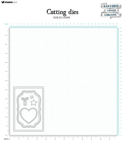 SAN Cutting Dies Frames & Labels Gorjuss Essentials 85x125x2mm 8 PC nr.698