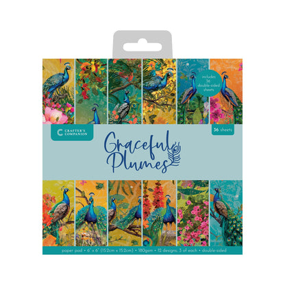 Graceful Plumes Paper Pad 6”x6”