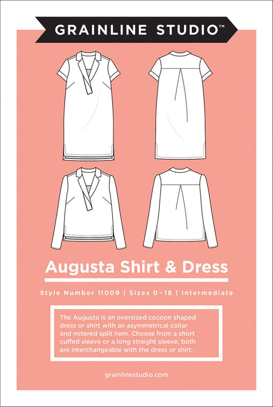 Augusta Shirt & Dress by Grainline Studio - Sizes 0 - 18 B - C Cup