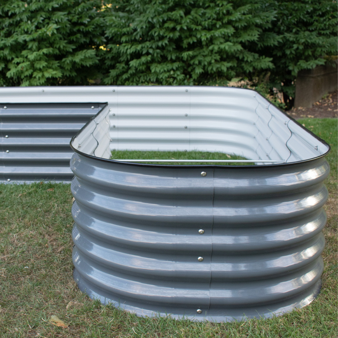 Kit de bac de jardin en L de 43 cm de haut