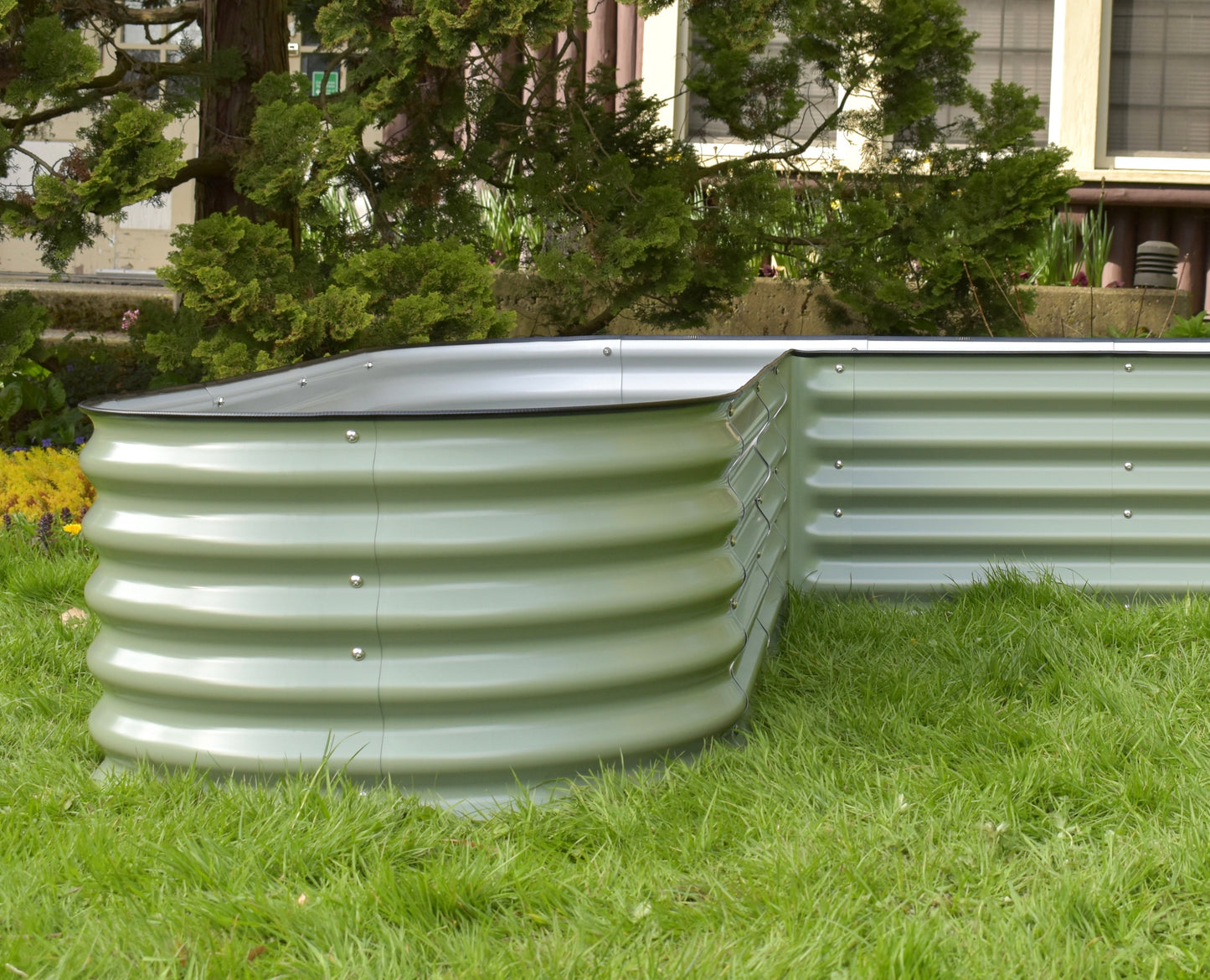 Kit de bac de jardin en L de 43 cm de haut