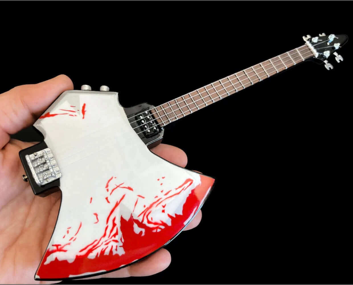 Gene Simmons Signature BLOOD AXE Kiss Bass Mini Guitar Model