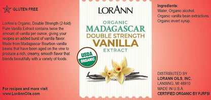 Organic 2-Fold Madagascar Vanilla Bean Extract - 4 oz. - 16 oz. - One Gallon - Ships Free Within Canada on Orders Above CAD $199