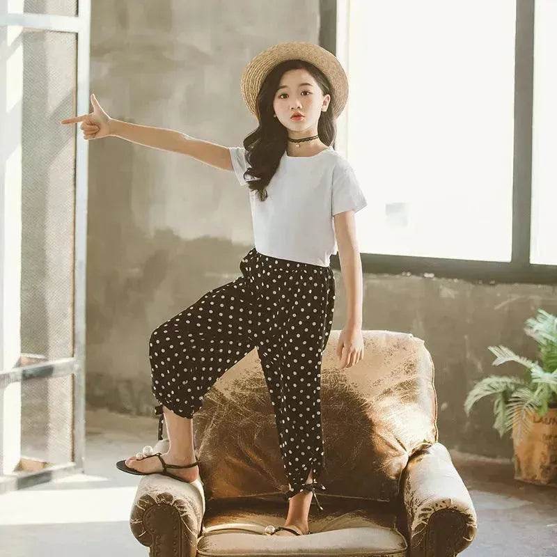 Girls summer mosquito pants suit