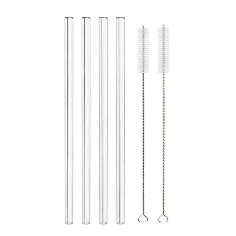 Glass Straws, Pearl Milk Tea Coarse Drinking Straws, Non-disposable Transparent Water Cups, Long Straws