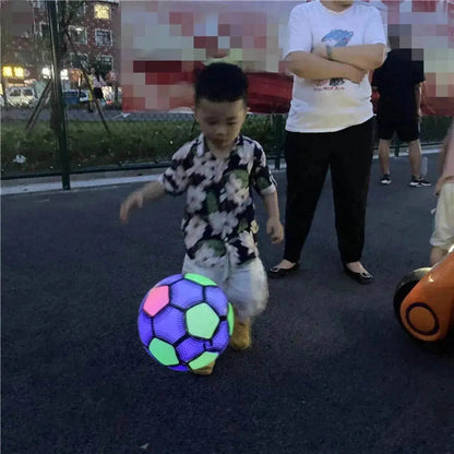 Glowing Football Flashing Basketball Racket Bounce Ball