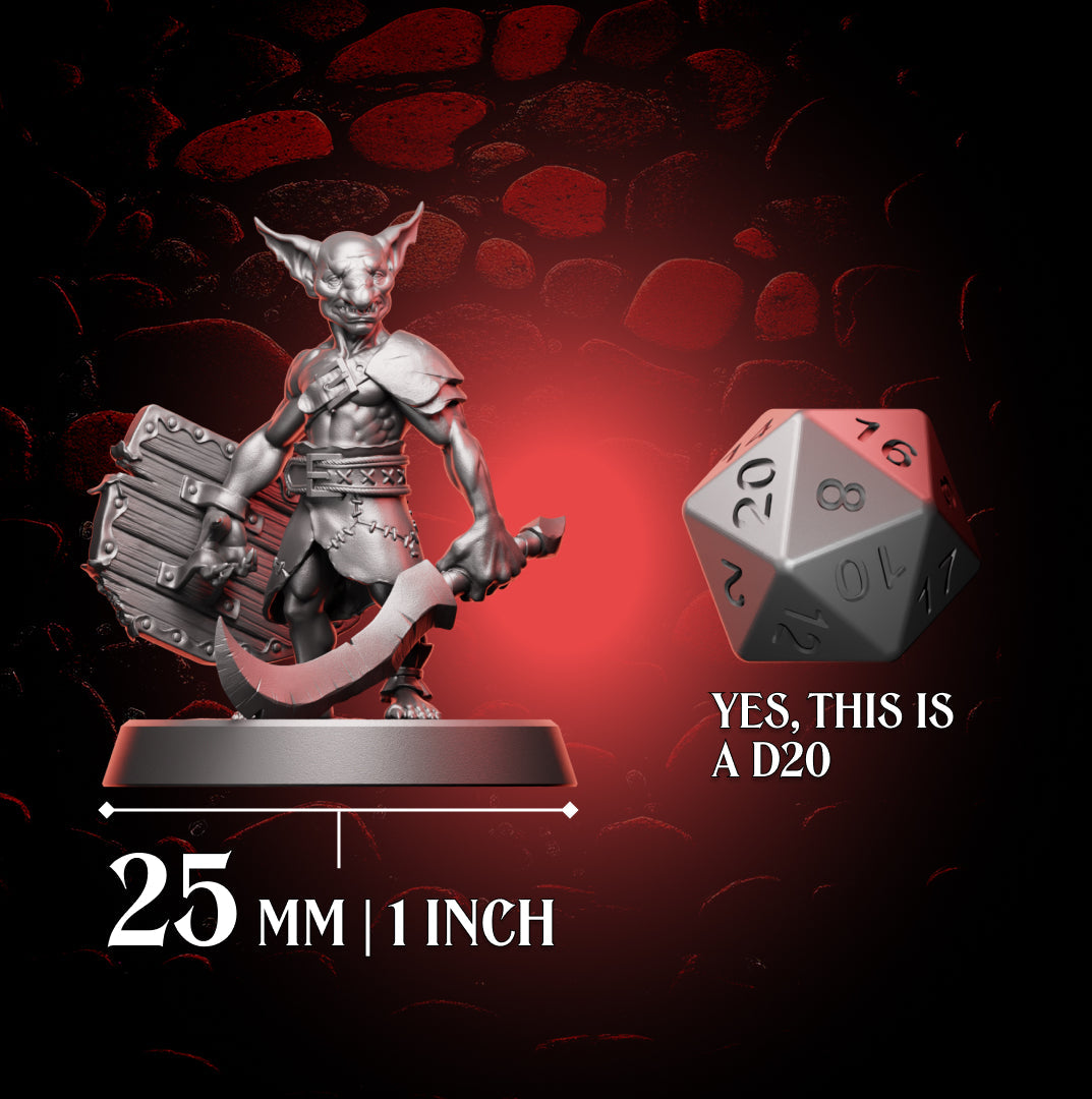 Goblin Fighter | Sword & Shield | Medium (1in base) | 5e