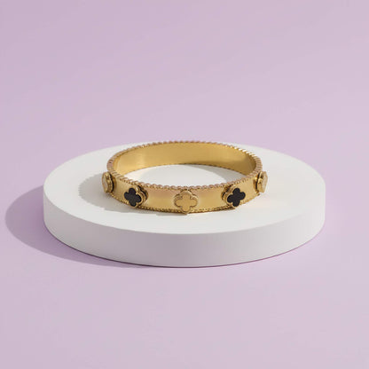 Golden Clover Harmony Bangle | 18k gold plated