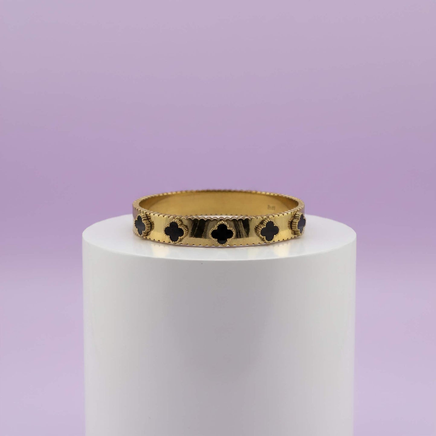 Golden Clover Harmony Bangle | 18k gold plated