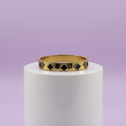 Golden Clover Harmony Bangle | 18k gold plated