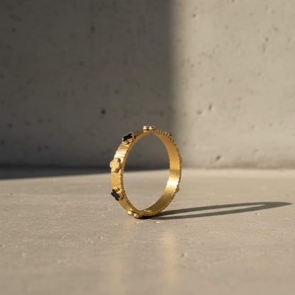 Golden Clover Harmony Bangle | 18k gold plated
