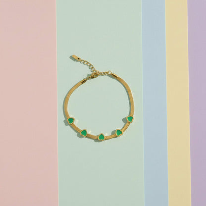 Elegant Green Crystal Bracelet | Timeless Luxury Jewelry