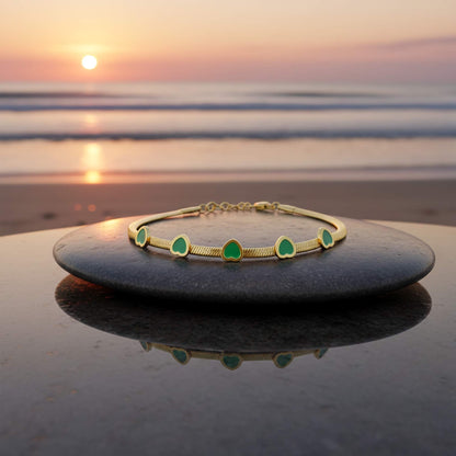 Elegant Green Crystal Bracelet | Timeless Luxury Jewelry