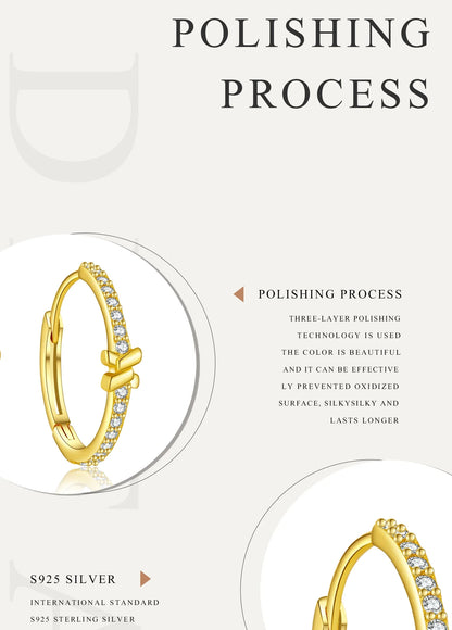 Sterling Silver Knot Hoops Earrings