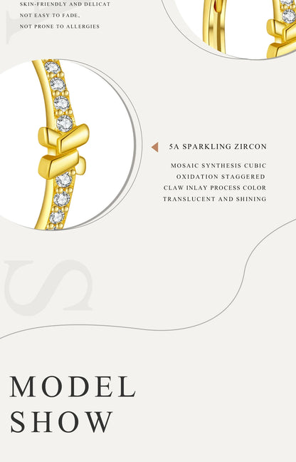 Sterling Silver Knot Hoops Earrings