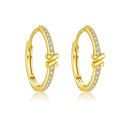 Sterling Silver Knot Hoops Earrings