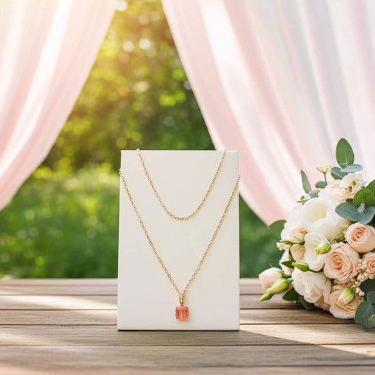 Radiant Cut Solitaire Pendant Necklace - Dazzling Minimalist Jewelry