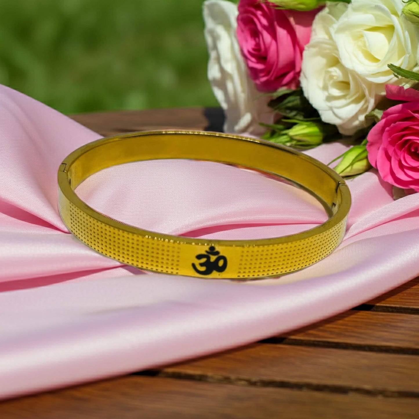 18K Gold plated OM Bangle | Hindu Bangle