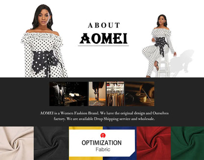 AOMEI-Robe de soirée mi-longue pour femme, col haut, manches évasées, dos nu brillant, grande taille, queue de cheval formelle, robe de soirée, quoi que ce soit, été