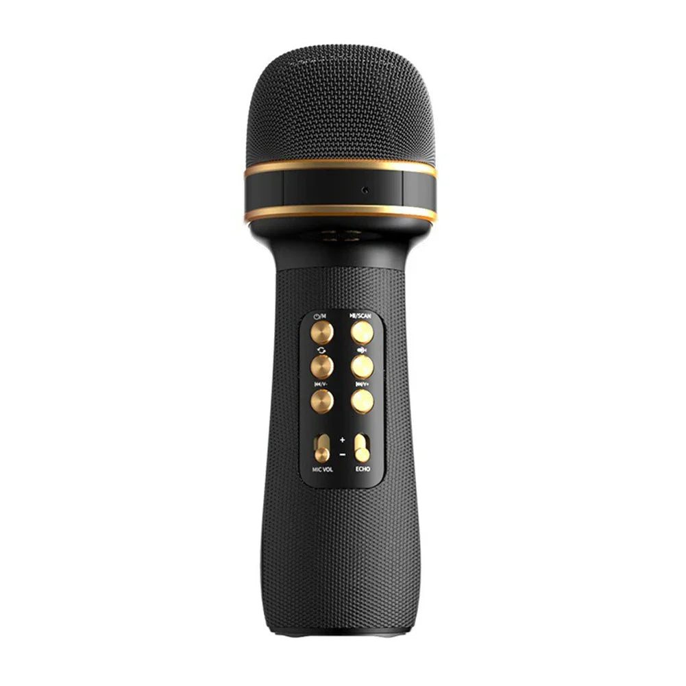 ALLOYSEED Karaoke Wireless Bluetooth-Compatible Microphone Handheld Music Singing Mic+FM+Voice Changing Audio Speaker Player