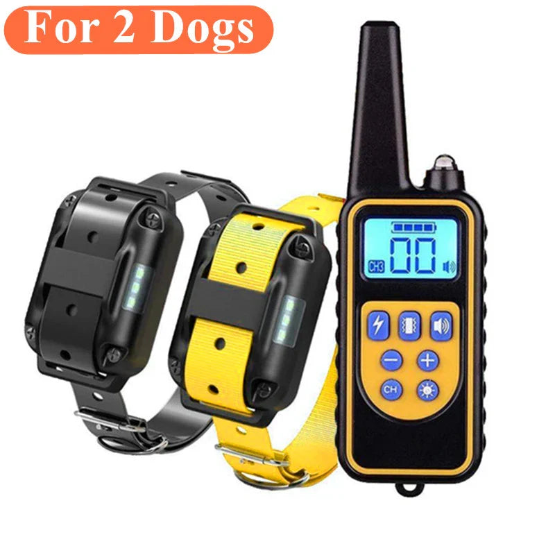 Collier Électrique Anti-Aboiement pour Chien, Étanche, avec Télécommande, Rechargeable, Dispositif de Toutes Tailles
