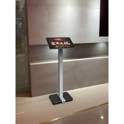 Présentoir vertical au sol pour signalétique de vitrine, panneau promotionnel pour centre commercial
