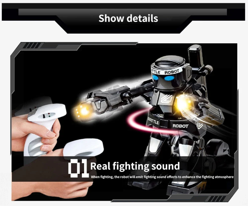 Robot de combat RC, jouet de boxe, télécommande, 2.4G, Robot de combat humanoïde avec deux Joysticks de commande, jouets pour enfants, cadeau