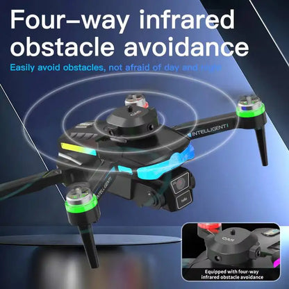 New F177 Mini Drone Dual Obstacle Avoidance Optical Wireless Remote Control Helicopter Beginner Foldable Quadcopter 48MP Camera