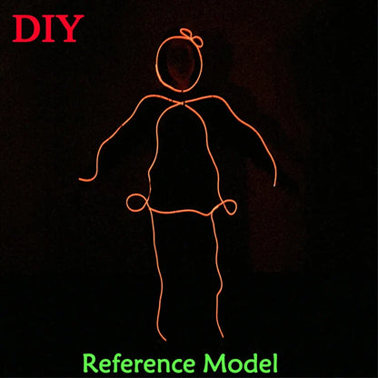 EL Suits New Fashion LED/EL Clothes Luminous Costumes Glow Dance Supplies Light Clothing Men For Holiday DIY Decoration Hot Sale