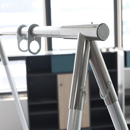 Alloy Magnesium Adjustable Portable Yoga Hammock Stand Aerial Platform Silver Frame with Carry Bags Recommended 3.4m
