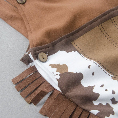 Barboteuses Costume de Cowboy pour Bébés Garçons Tout-Petits Nourrissons Halloween Noël Fête d'Anniversaire Cosplay Déguisement