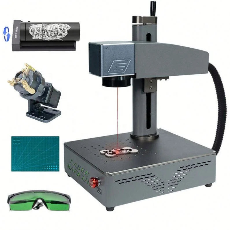 Portable Mini 20w Metal Knife Golden Print Barcode Jpt Fiber Laser Printing and Engraving Marking Machine Auto Focus