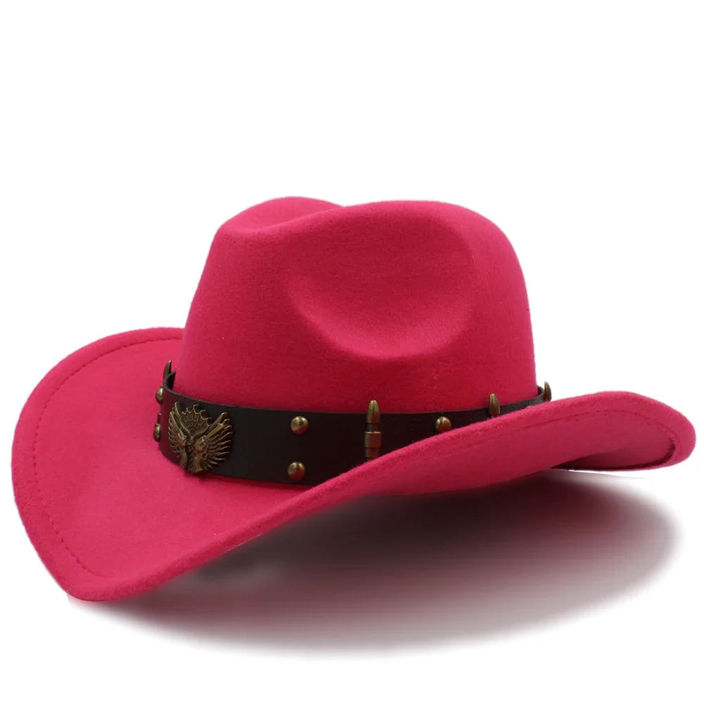 2 tailles hommes femmes chapeaux de cow-boy Western bord large Panama chapeau de soleil extérieur Fedora casquette Trilby Sombrero fête voyage taille US 7 1/4 UK L