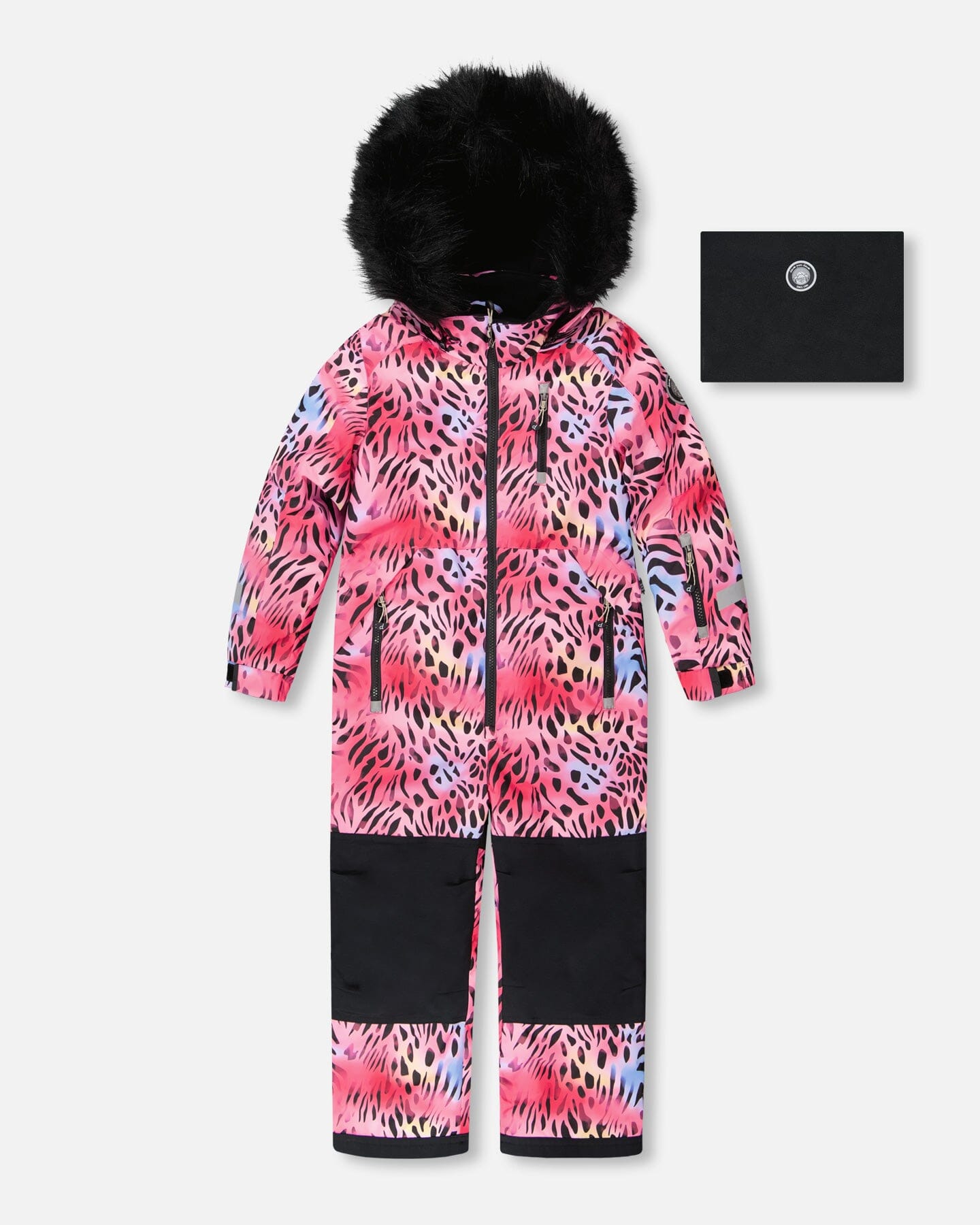 Combinaison de Neige Une Pièce Léopard et Zèbre Multicolore
