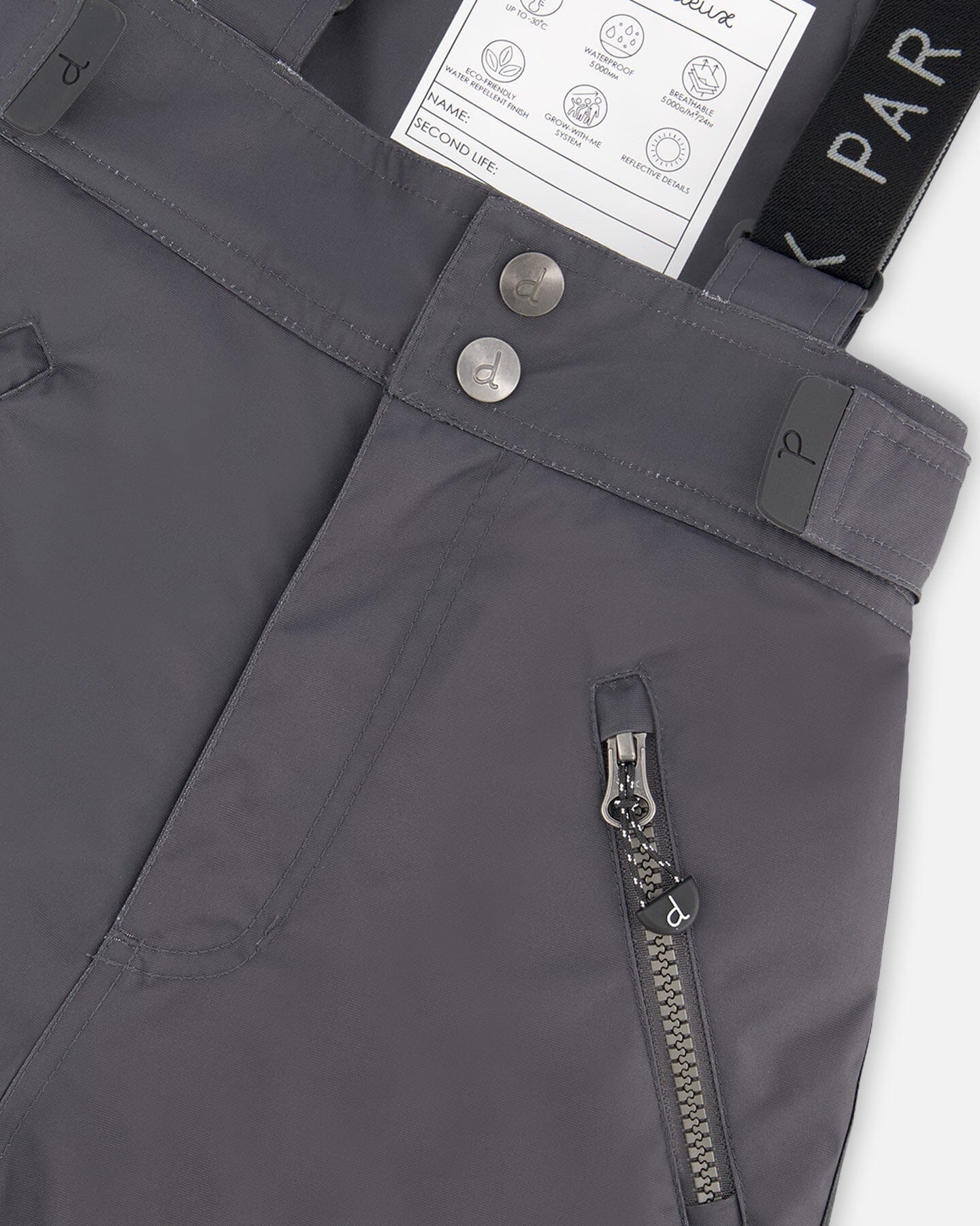 Pantalon de neige Solid Play gris foncé