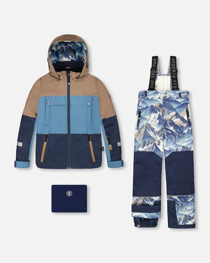 Ensemble de neige deux pièces Teknik Bleu Montagnes