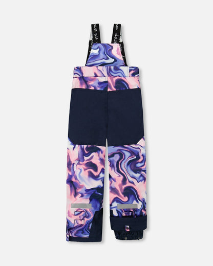 Two-Piece Teknik Snowsuit Pink And Blue Marble