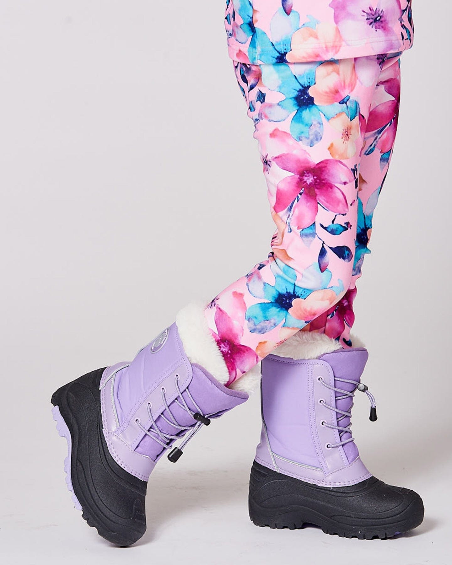 Bottes d'hiver lavande avec chausson amovible