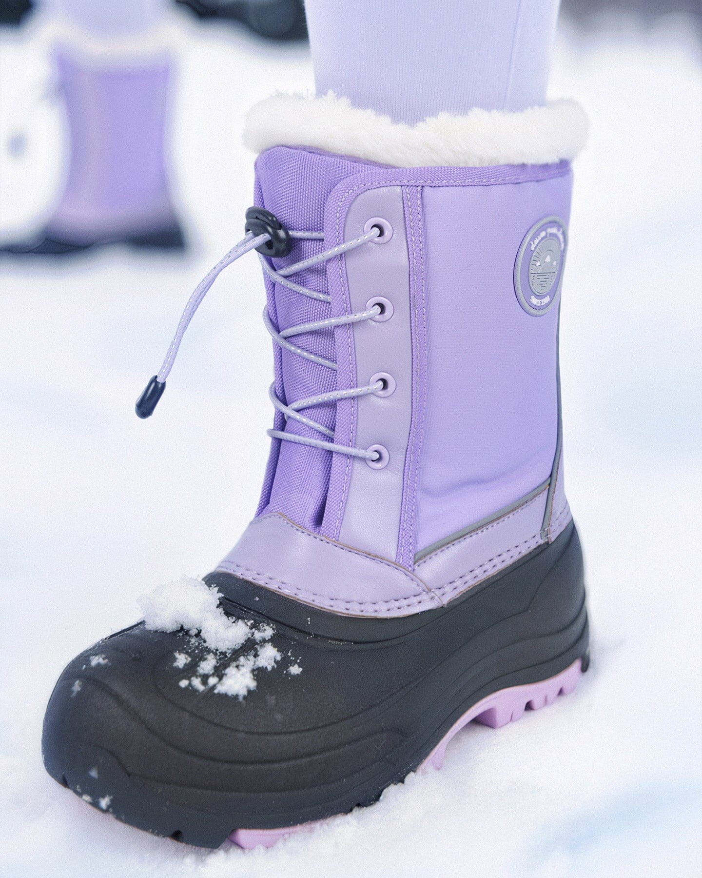 Bottes d'hiver lavande avec chausson amovible