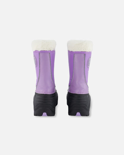 Bottes d'hiver lavande avec chausson amovible