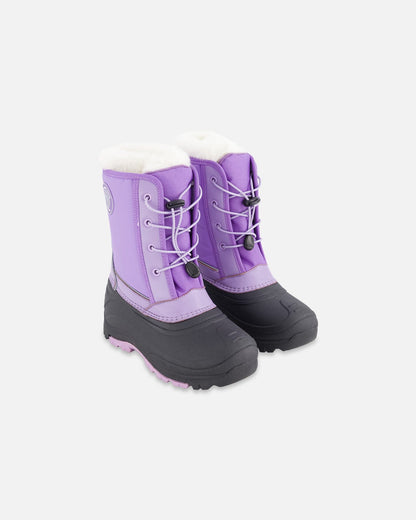 Bottes d'hiver lavande avec chausson amovible