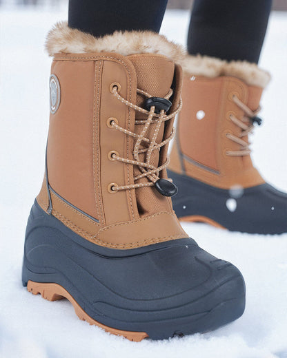 Bottes d'hiver Brun Sucré avec Doublure Amovible