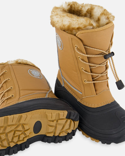 Bottes d'hiver Brun Sucré avec Doublure Amovible
