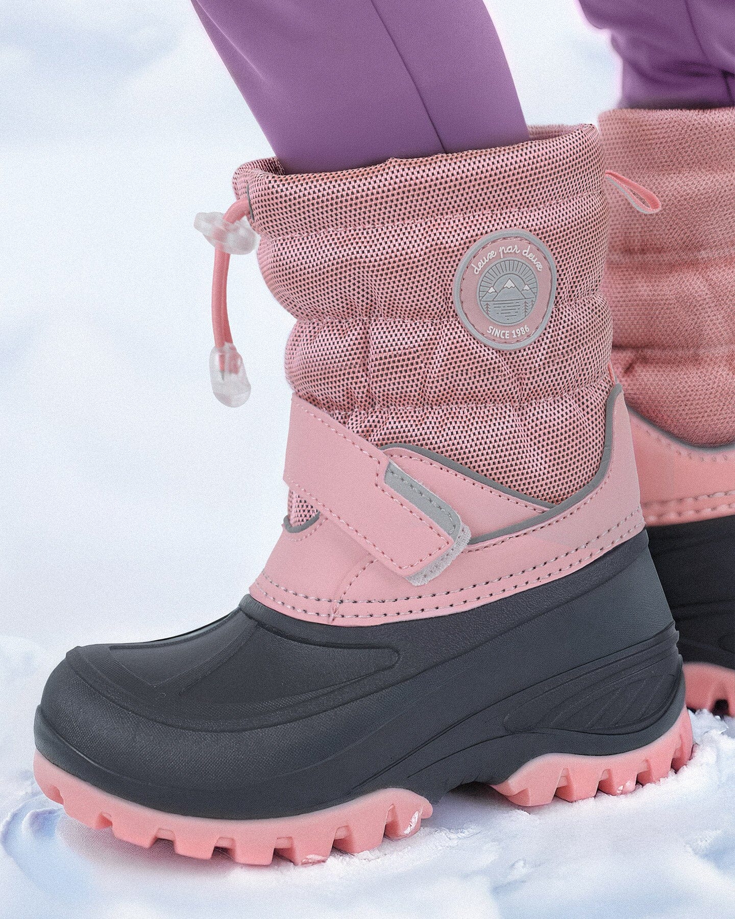 Bottes d'hiver rose poudré