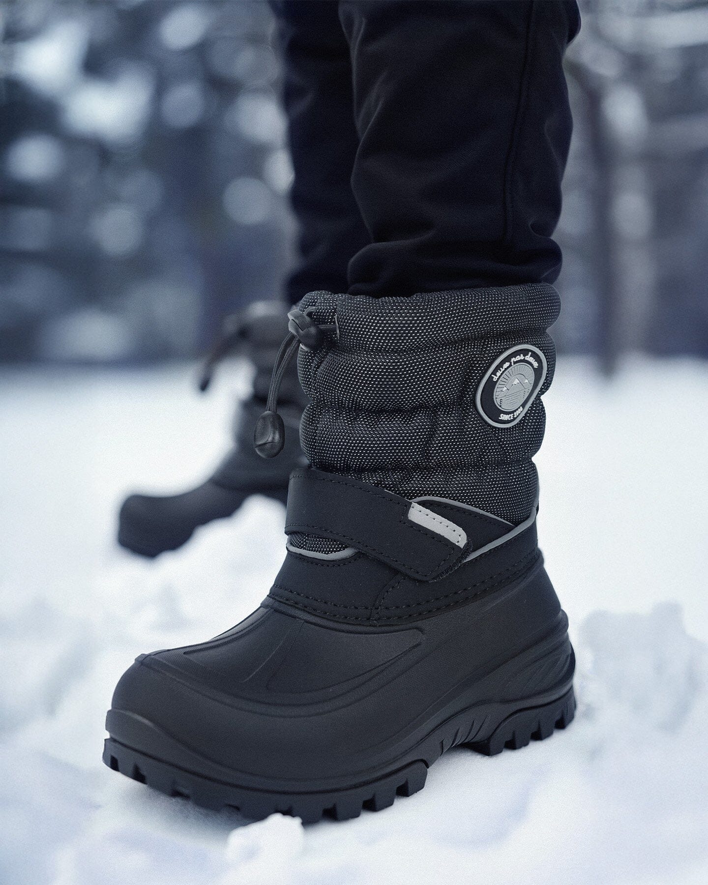 Bottes d'hiver noires unies