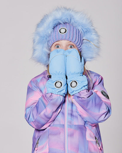 Mouffles d'hiver bleu clair