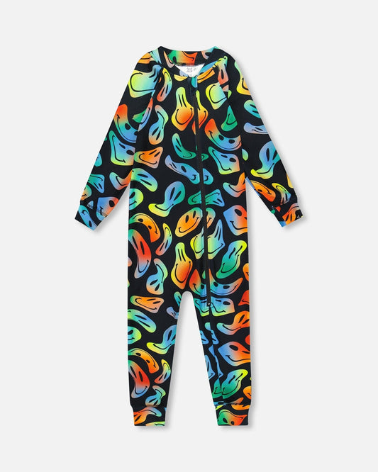 One-Piece Thermal Underwear Smiley Face Boy